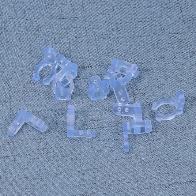 unbranded 10Ud Clips Transparent Para Fijar Luces LED De Con Material PVC Resistente Y Reutilizable