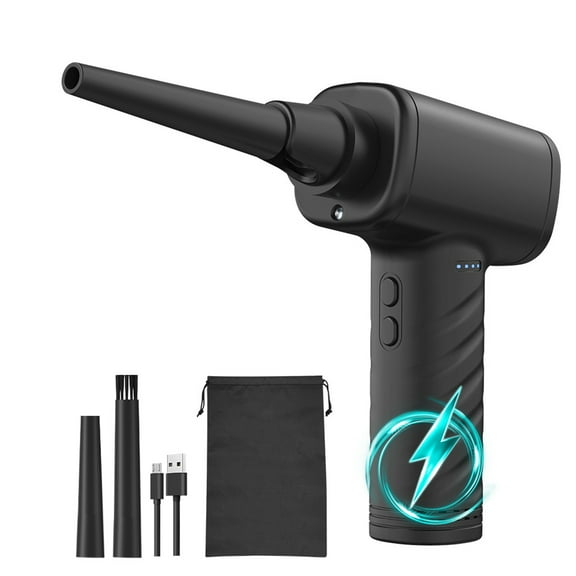 Compressed Air Duster 50000RPM Electric Air Duster Compressed Air Cans Duster,Cordless Air Blower,9KPa Airflow Electric Blower,1-Gears Speed,6000mAh Battery,70W for Computer Keyboard Electronics Clean