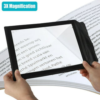 Large Magnifying Glass 5X Handheld Reading Magnifier for Seniors & Kids - 100mm 4inches Real Glass Magnifying Lens for Book Newspaper Reading