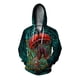 thumbnail image 4 of Sudadera con capucha y cremallera con estampado 3D de medusas y gatos para hombre, sudaderas con gráficos de olas y árboles de coco, sudaderas casuales holgadas con capucha de manga larga, 4 of 5
