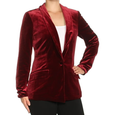 - INC Womens Burgundy Corduroy Blazer Wear To Work Jacket Size: XXL