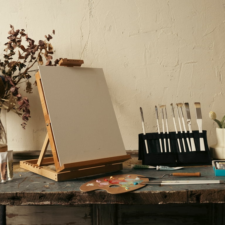 Meeden Drafting Table Solid Beech Wood Tabletop Easel - Adjustable ...