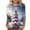 Light Blue-1, variant on Christmas T-Shirts for Women Holiday Casual Plus Size 3/4 Sleeve Tops Novelty Xmas Tree Print Round Neck Blouse Comfy Loose Pullover Tee Pink 3XL