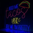 thumbnail image 3 of Glowneon Feed Me Tacos Neon Sign, Restaurant Wall Decor Signboard, 3 of 4