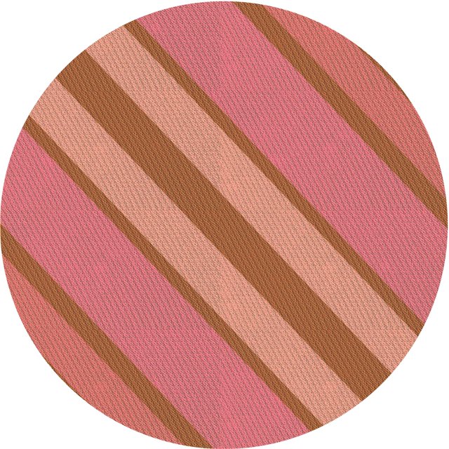 Ahgly Tapis Rond Lavable en Machine Intérieur Rouge Pamplemousse Transitionnel, 3 Pieds Rond