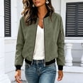 thumbnail image 3 of ShomPort Women's Casual Jackets Long Sleeve Zip up Lightweight Windbreaker Coat Trendy Outerwear with Pockets, 3 of 7