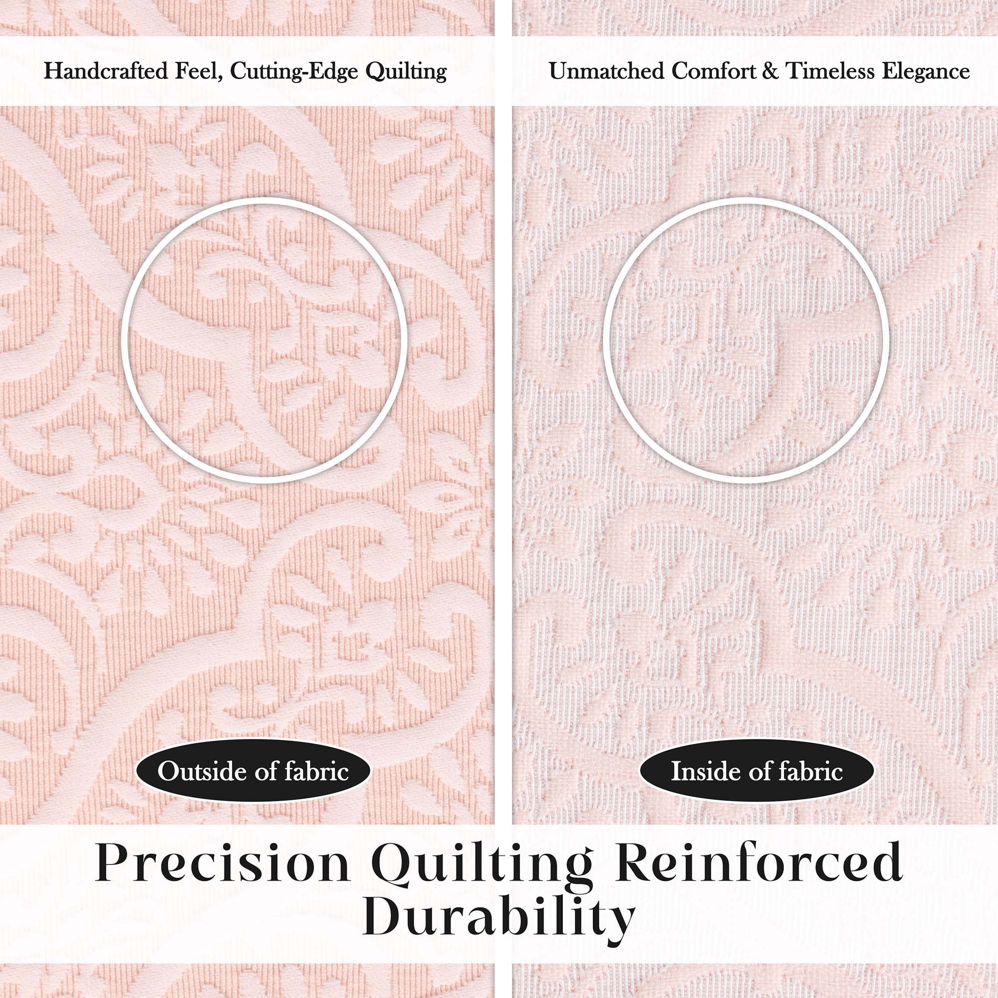 Superior Enzy Floral Matelasse Bedspread and Sham Set, 3-Piece Soft Textured Jacquard Bedspreads, California King, Peach