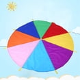 thumbnail image 1 of Yosoo Game Parachute, 8 Handles 2m Diameter Kids Play Rainbow Outdoor Teamwork Game Parachute Multicolor Toy, 1 of 6
