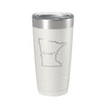 thumbnail image 1 of Minnesota Tumbler Home State Travel Mug Insulated Laser Engraved Map Coffee Cup 20 oz White, 1 of 1
