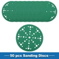 thumbnail image 3 of Sanding Discs 6 Inch 49 Hole 80 Grit Round Hook and Loop Sandpaper Aluminum Oxide Green 50 Pcs, 3 of 6