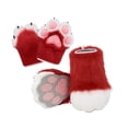 thumbnail image 2 of BELOVING Pattes d'Animaux Cosplay Chaussures Griffes de Chat Bottes pour Mascarade des Fêtes Jeu de Rôle Rouge, 2 of 10