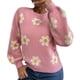 thumbnail image 1 of Gibobby Suéter casual mujer, uéter de cuello alto para mujer, de manga larga, acogedor, cálido, casual, ligero, suave(Rojo,G), 1 of 5