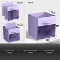 thumbnail image 6 of Sorbus 11 Inch Collapsible Fabric Storage Bin with Clear Window, Pastel Purple, 6 of 6