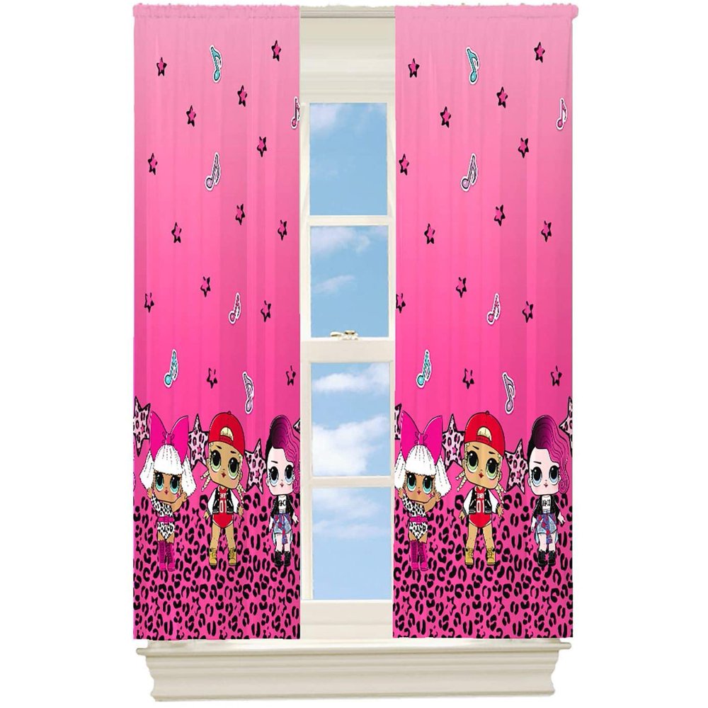 LOL Surprise Room Darkening DrapesPair for Kids Window Curtains 2