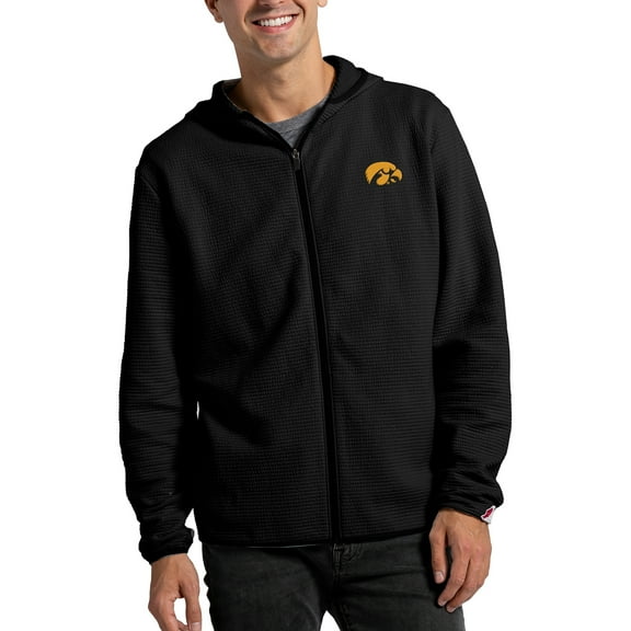 Men's League Collegiate Wear Black Iowa Hawkeyes Summit Full-Zip Hoodie