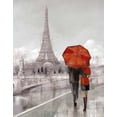 thumbnail image 2 of Manning, Ruane 20x24 Gold Ornate Wood Framed with Double Matting Museum Art Print Titled - Modern Couple in Paris, 2 of 4