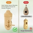 thumbnail image 3 of 3 Pack Hummingbird House, Natural Wooden Hummingbird Houses Hanging, Home Gardening Gifts Decoration, 3 of 6