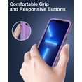 thumbnail image 5 of for iPhone 13 Pro Max Phone Case, with Tempered Glass Screen Protector, Dust-Proof Port Cover, Full Body Non-Slip Rubber Covered, Wear-Resistant & Drop-Proof, Black/Purple, 5 of 16