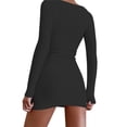thumbnail image 3 of Vestido de punto, vestido sexy para mujer, vestido cruzado de manga larga con escote en V, 3 of 3