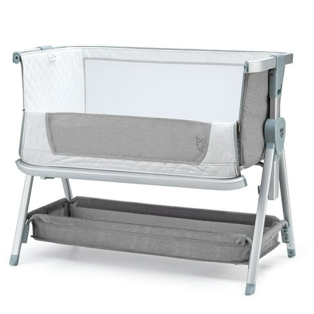 UPC: 7335698960668 | Baby Bassinet Bed Side Crib Adjustable Infant Sleeper Bassinet Light Grey