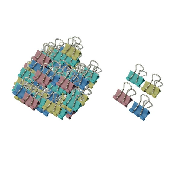 Unique Bargains 15mm Width Paper File Organize Metal Binder Clips 60Pcs