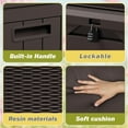 thumbnail image 3 of Homall 100-Gallon Outdoor Resin Deck Box for All-Weather Use Lockable Waterproof Storage Solution with Cushion Storage,Dark Brown, 3 of 7