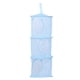 thumbnail image 1 of Colgante de malla de ahorro de espacio bolsas organizador 3 compartimentos de almacenamiento de juguetes de cesta para niños habitación (azul), 1 of 3