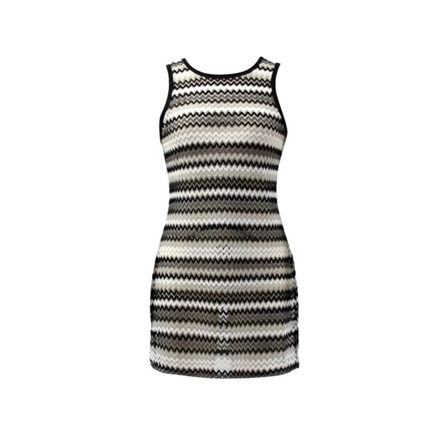Ropa Playa Ocean Pacific para Mujer Tejida Cuello Redondo Sin Mangas Corto Rayas Multicolor Talla EG