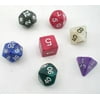 Assorted Color Pearlized 7 Pc Gaming Dice Set