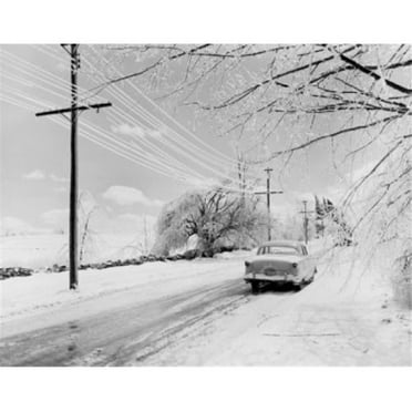 USA Massachusetts Paxton Winter Scene Poster Print - 18 x 24 in.