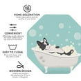 thumbnail image 3 of Honeii French Bulldog Taking a Bath print Leather Coaster Set of 4, ideal for safeguarding your furniture from drinks spills and effortless cleanup-Octagon, 3 of 6