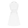 thumbnail image 4 of Uscallm Women Summer Plus Size Sleeveless Button Down Hollow Out A Line Mini Dresses Casual Chic Boho Beach Vacation Swing Flowy Sundresses, White 2XL, 4 of 8