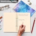 thumbnail image 5 of Starry Light Blue Sky Ring Binder Notebook Journey Note Diary College Ruled Spiral Notebook Study Loose Leaf Paper A5 60 Pages, 5 of 8
