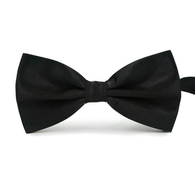 Mens Solid-Color Bow Tie Double Layer Bow Tie for Wedding, Fashionable Ba...