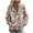 Pink, variant on cocolona Hoodies for Women Casual Long Sleeve Zip Up Hooded Sweatshirts Fall Winter Fashion Floral Print Jacket Coats with Pockets