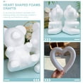 thumbnail image 3 of 4 Pcs Mousses d'Ours Non Peintes Diy Modèles en Forme de Cœur Ornement en Forme d'Ours, 3 of 9