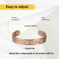 thumbnail image 3 of 6.5'' Pure Copper Bracelets for Women Men, Cuff Copper Bangles, Gift for Dad&Mom,CPB-2025, 3 of 6