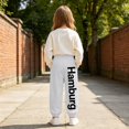 thumbnail image 2 of Shadoumai Girls Casual Sweatpants Letter Graphic Print Kid Activewear Elastic Waist Joggers Joggers For Play Everyday Wear,Girl Uniform Pants 11-12 Years, 2 of 6