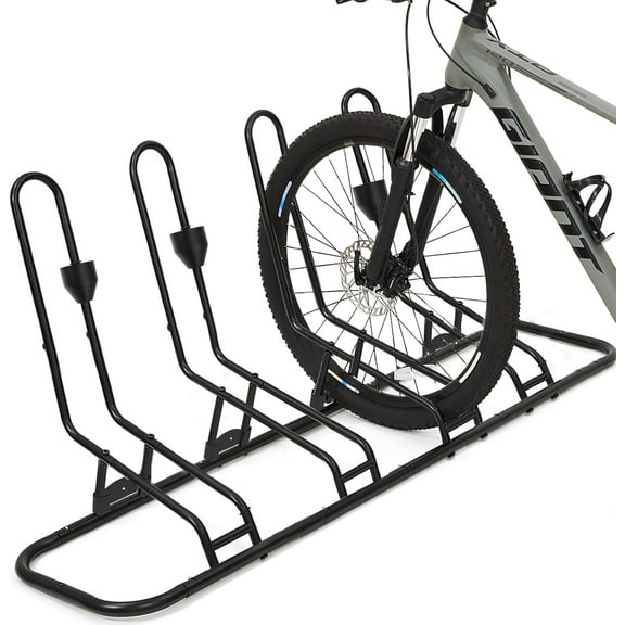 4 Floor Bike Rack, Safeguard Disc Brakes & Derailleurs Design, Waterproof Bicycle Stand Indoor/Outdoor/Garage Use, Fits 12"-29" Tires, Upgraded 0.63" Steel Tubes for Stability