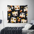 thumbnail image 4 of Bingfone Polyester Fabric Tapestry Cat Skulls And Flowers Wall Hanging Tapestry,Daily Decorative Tapestry For Bedroom Living Room Dorm 60l X 51w Inches, 4 of 9