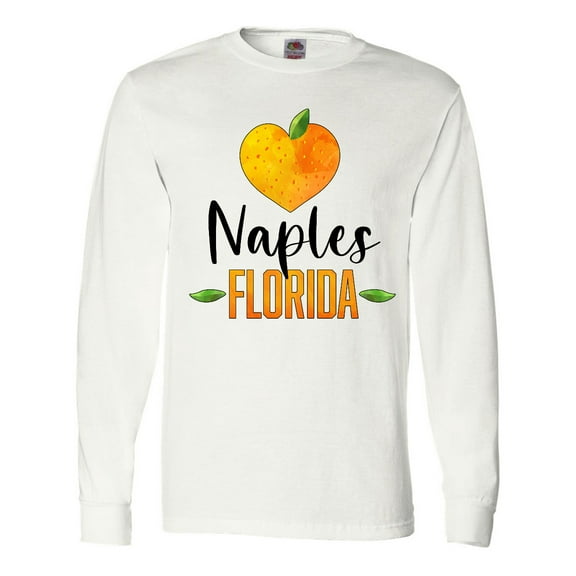 Inktastic Naples Florida Orange in Heart Long Sleeve T-Shirt