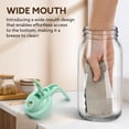 thumbnail image 3 of Glass Pitcher With Lid  64 Oz Mason Jar Double Leak Proof 2 Quart Breast Milk Storage Containers For Fridge Wide Mouth Sun Tea Juice Cold Brew Coffee, 3 of 8