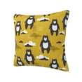 thumbnail image 2 of Wukai Cartoon Bear Yellow Premium Polyester Fleece Pillow Covers with Hidden Zipper Closure,Luxuriously Soft and Durable-24"x24", 2 of 7