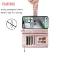 thumbnail image 5 of Dteck for iPhone 16 Plus Wallet Case, 2 In 1 Detachable Protective Phone Case Women Men Kickstand flip Cover Wrist Strap Zipper Credit Card Holder Slots for iPhone 16 Plus,Rosegold, 5 of 6