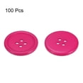 thumbnail image 3 of Unique Bargains Boutons de Couture Ronds en Résine Rose Foncé à 4 Trous (Lot de 100), 3 of 5