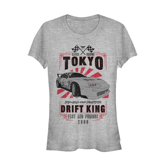 Junior's Fast & Furious Tokyo Drift King  Graphic Tee Athletic Heather Large
