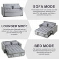 thumbnail image 2 of Leumius Convertible Sofa Bed,3-in-1 Sleeper Sofa with Pull Out Bed,Loveseat Couch with Adjustable Backrest for Living Room,Gray, 2 of 11