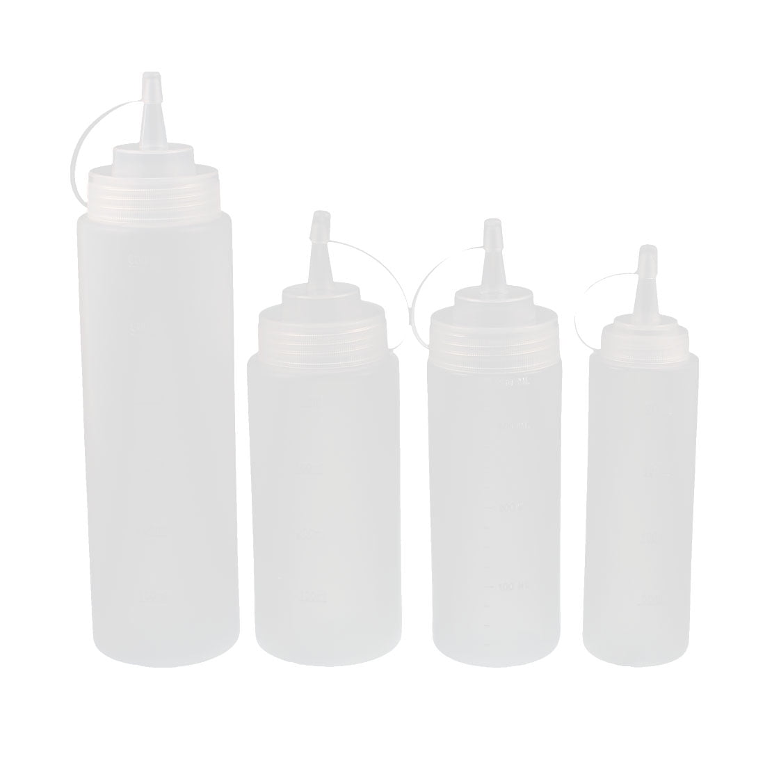 200ml 360ml 400ml 500ml 600ml Plastic Food Squeeze Bottles Condiment Ketchup Kit by Unique-Bargains