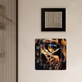 thumbnail image 3 of 12 Inch Wall Clock Battery Operated Square Clock Decorative for Office, Kitchen, Outdoor, Living Room，3D Leopard Animal Lovely, 3 of 4