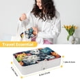 thumbnail image 5 of Cat Elegant PU Leather Portable Organizer Box with Removable Compartment - Earring Holder, Decorative Box, Jewelry Box, 5 of 6